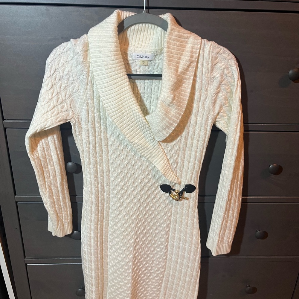 Calvin Klein White Knit Sweater